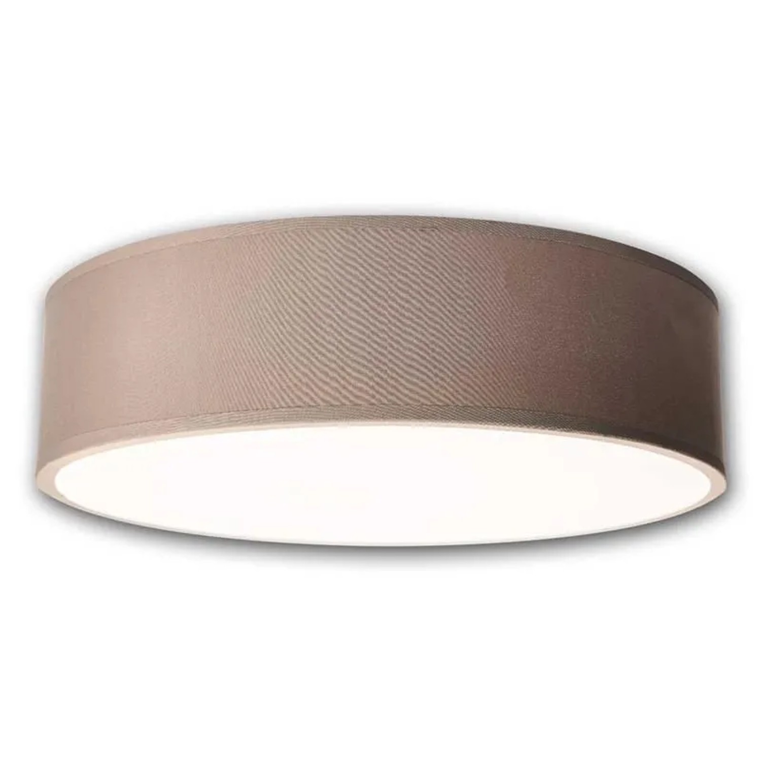 Einlicht Deckenleuchte FABRIC Stoff Taupe Ø38cm 2x E27