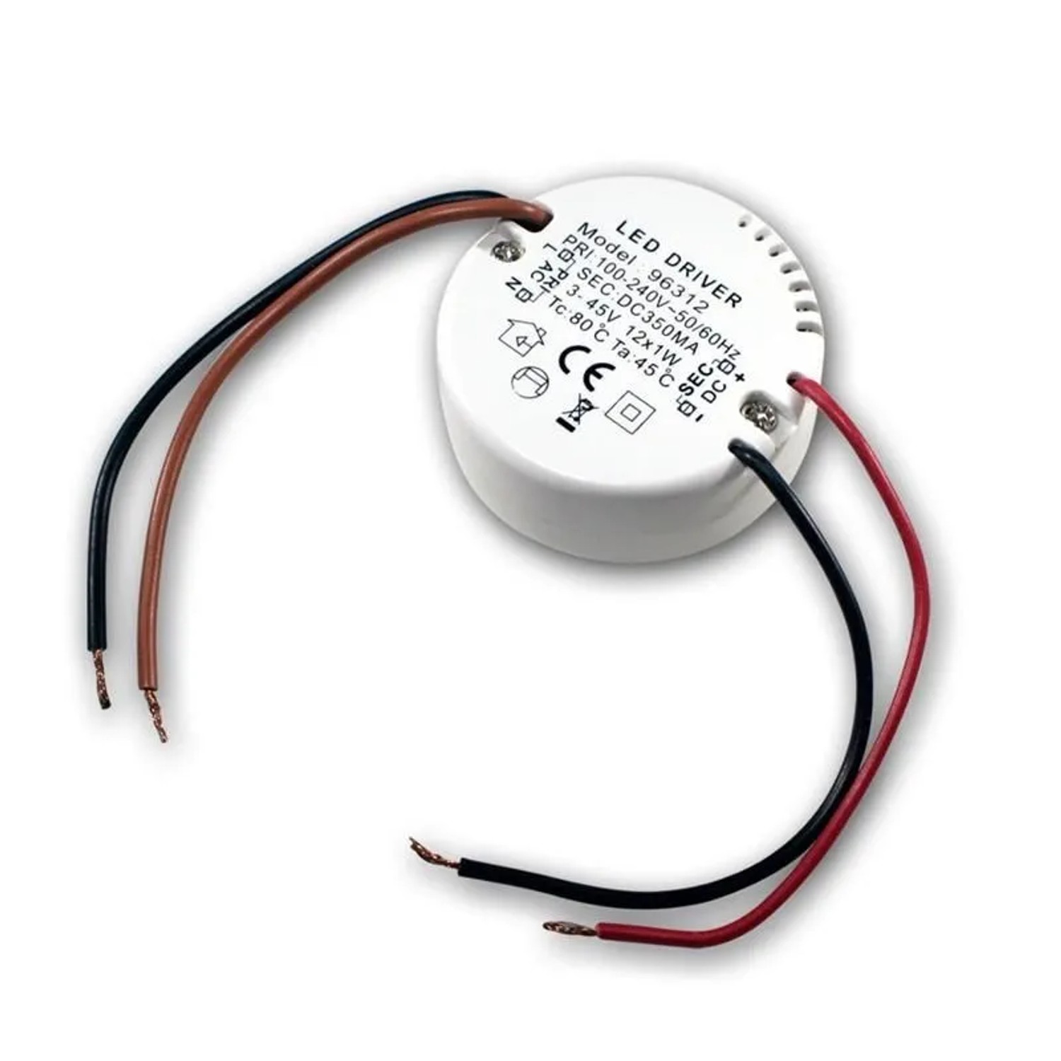 ChiliTec Trafo RUND 3-45V 350mA-konst für 1-12 1W LEDs