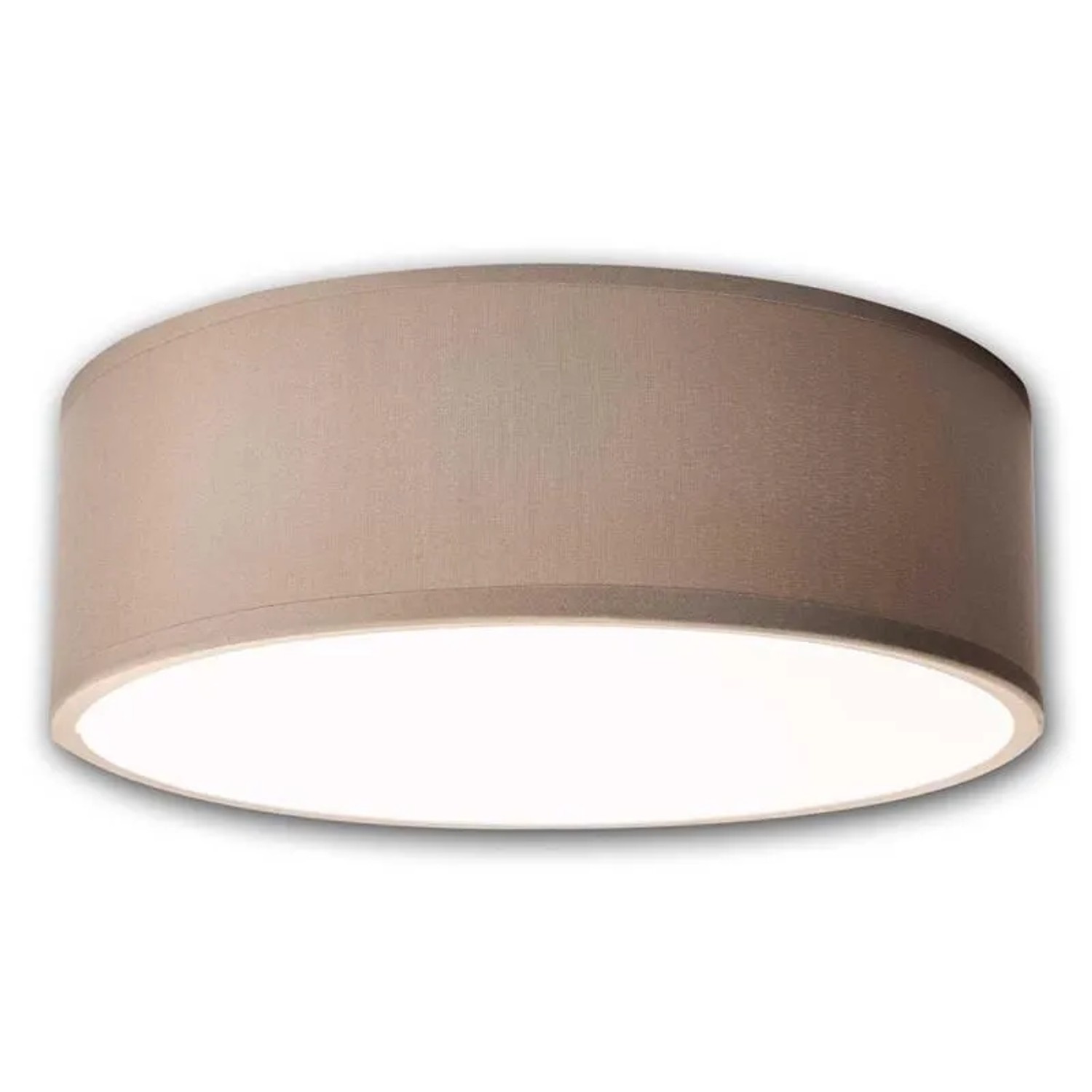 Einlicht Deckenleuchte FABRIC Stoff Taupe Ø30cm 1x E27