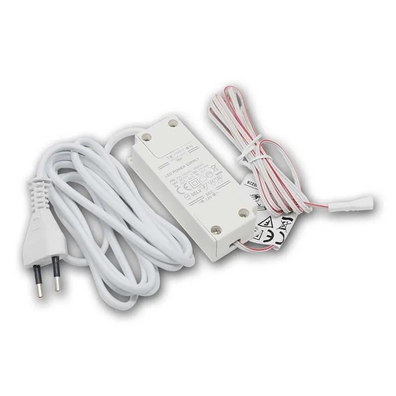 world-trading-net LED Trafo 12V 7W 2m Kabel Warmweiß + Mini-AMP-Buchse