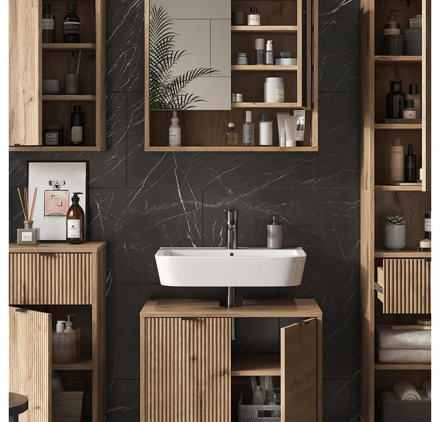 Vicco Badmöbel-Set Eliza Viking Oak 5 Teile