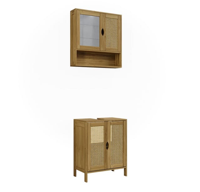 Vicco Badmöbel-Set Liora Bambus 2 Teile