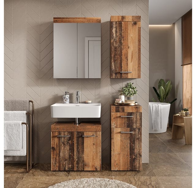 Vicco Badmöbel-Set Luna Oldstyle 4 Teile