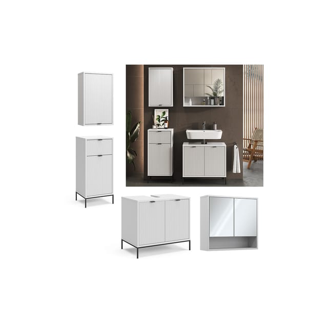 Vicco Badmöbel-Set Eliza Weiß 4 Teile