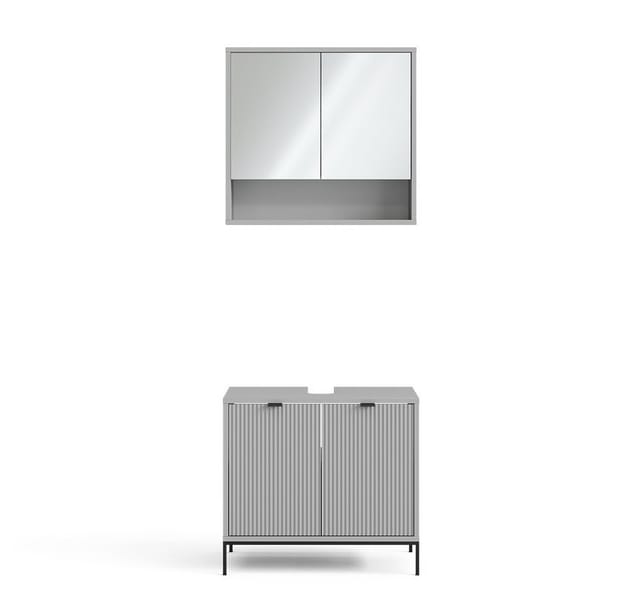 Vicco Badmöbel-Set Eliza Grau 2 Teile