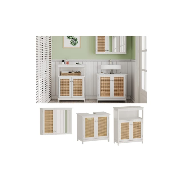 Vicco Badmöbel-Set Rosario Weiß 3 teilig