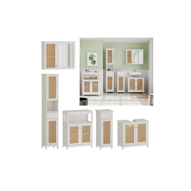 Vicco Badmöbel-Set Rosario Weiß 5 Teile