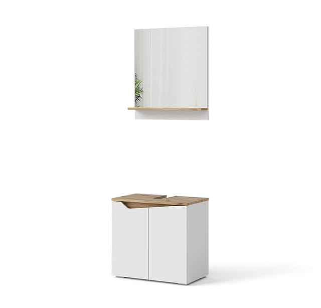 Vicco Badmöbel-Set Marelle Weiß/Artisan-Eiche 2 Teile