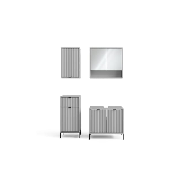 Vicco Badmöbel-Set Eliza Grau 4 Teile