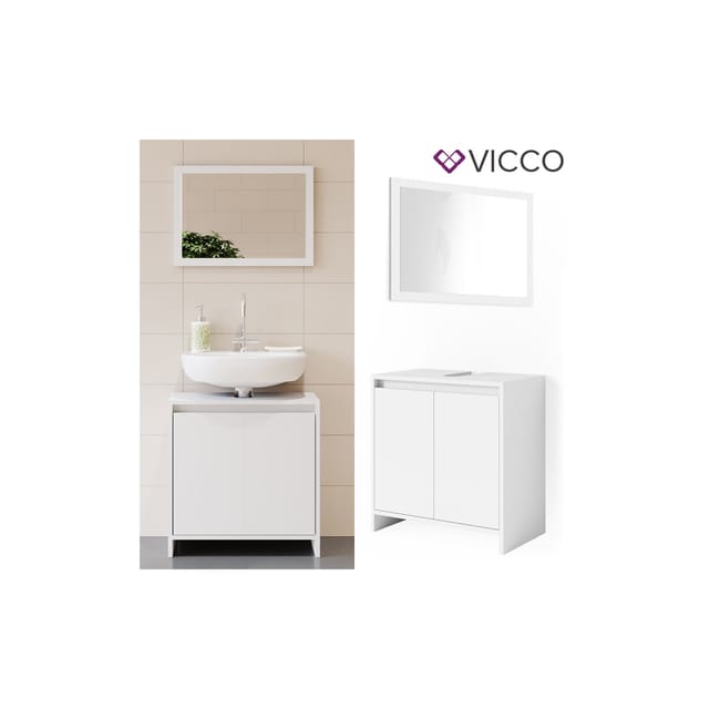 Vicco Badmöbel-Set Emma Weiß 2 Teile