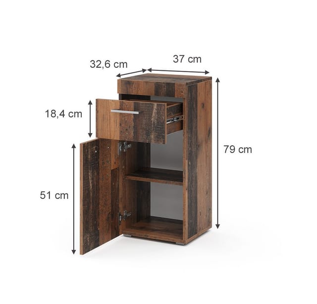 Vicco Midischrank Luna Oldstyle 37 x 79 cm