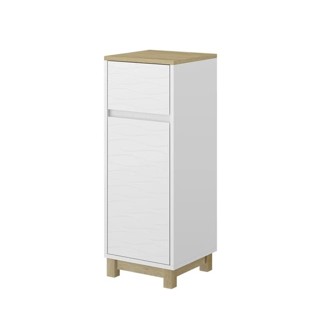 Vicco Midischrank Livia Weiß 30 x 80 cm mit Schublade