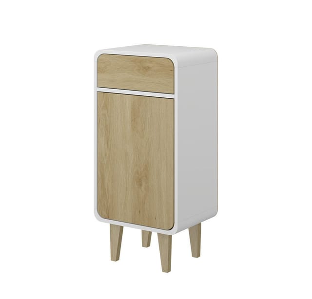 Vicco Midischrank Arla Weiß/Eiche 40 x 81 cm