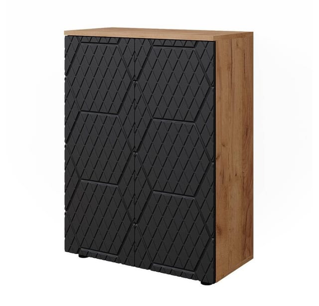 Vicco Midischrank Irma Anthrazit Gestreift 60 x 81 cm