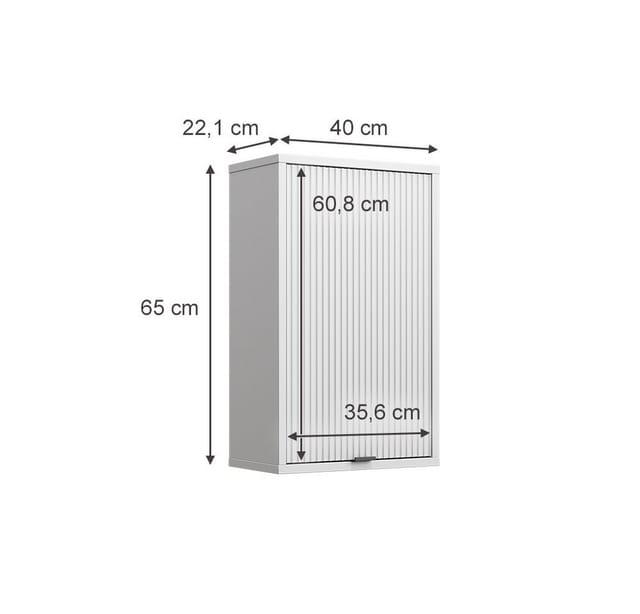 Vicco Badschrank Eliza Weiß 40 x 65 cm mit eine Tür