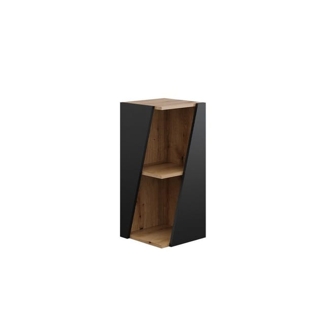 Vicco Midischrank Benno Anthrazit/Eiche 32 x 71 cm mit Offenen Ablagen