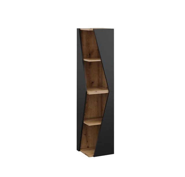 Vicco Badschrank Benno Anthrazit/Eiche 32 x 71 cm mit 3 Ablagen