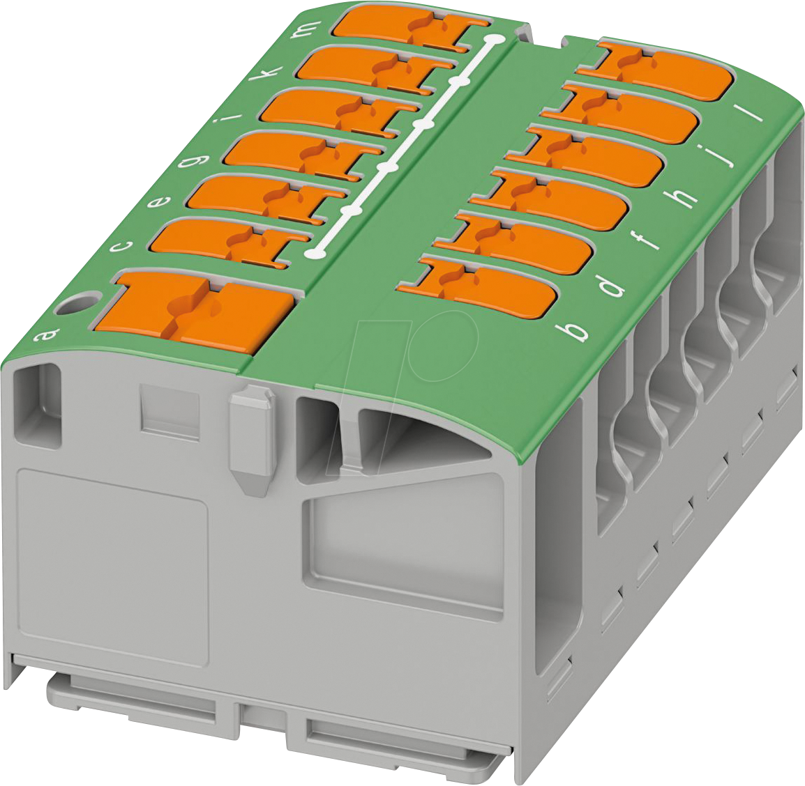 PHOE 1019611 - Verteilerblock PTVFIX, 6/12x2,5, grün