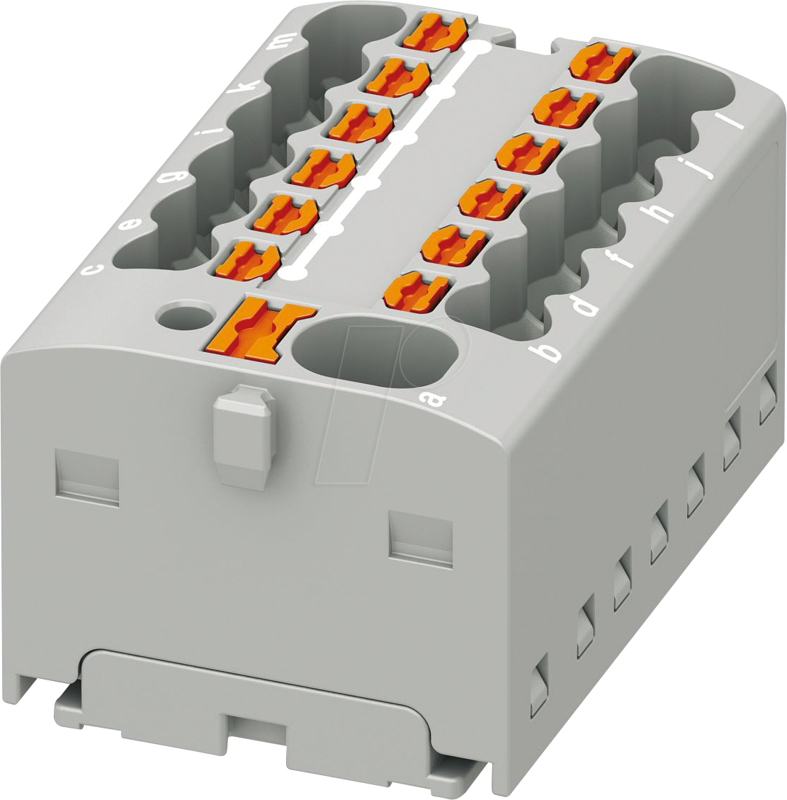 PHOE 1046973 - Verteilerblock PTFIX, 4/12x1,5, grau