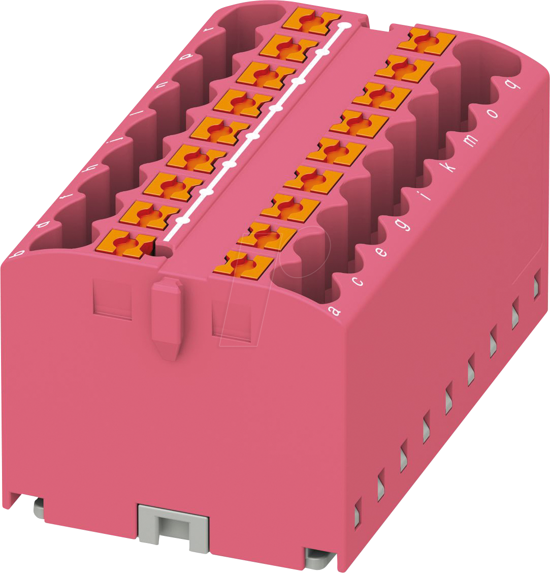 PHOE 3273325 - Verteilerblock PTFIX, 18x2,5, altrosa