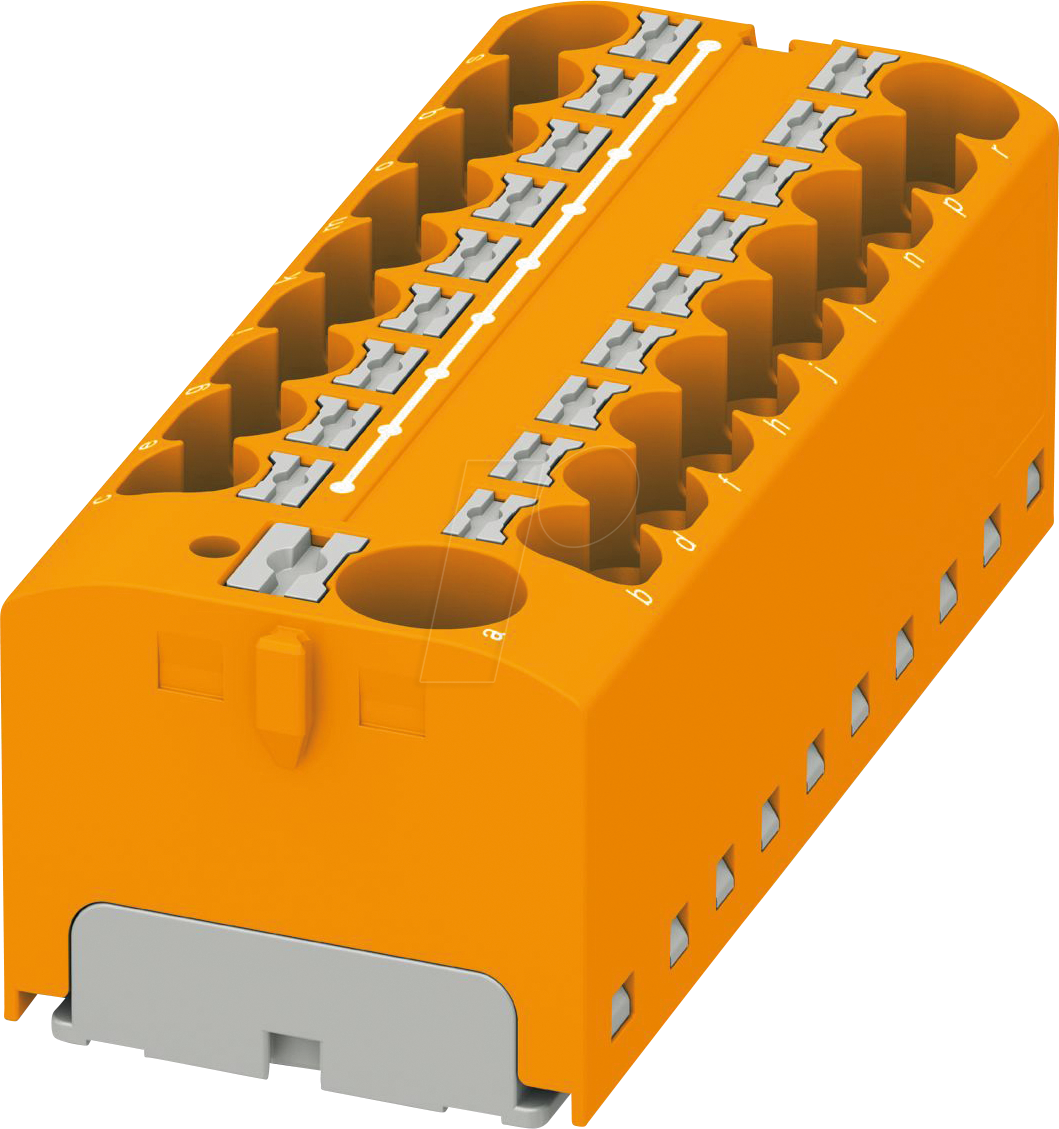 PHOE 3273918 - Verteilerblock PTFIX, 10/18x4, orange