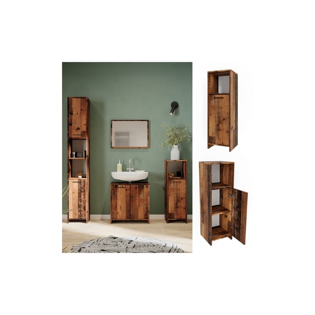 Vicco Midischrank Kiko Eiche Rustikal 30 x 95 cm
