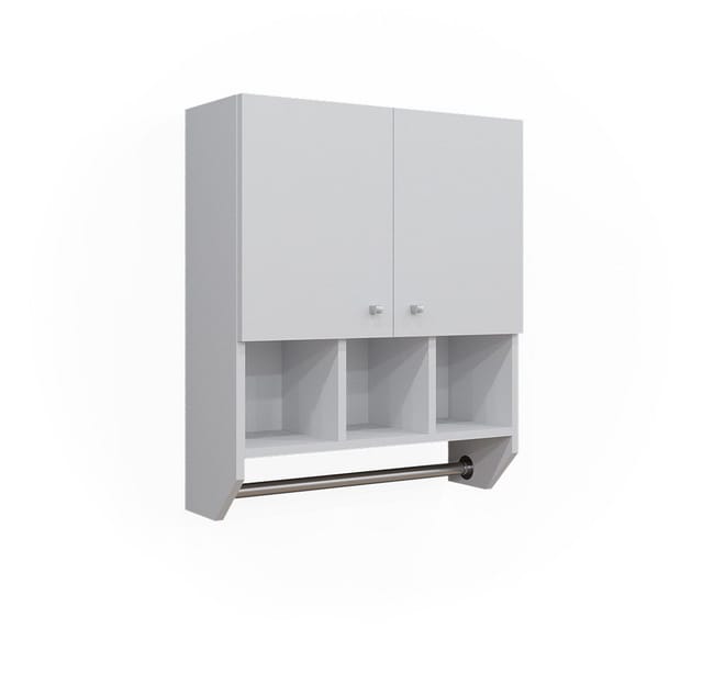 Vicco Badschrank Fynn Weiß 59 x 71 cm Hängeschrank mit 2 Türen