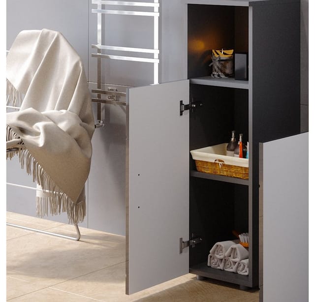 Vicco Midischrank Irma Anthrazit Hochglanz 30 x 95 cm