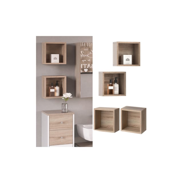Vicco Badschrank Senyo Sonoma 25 x 25 cm 2er Set