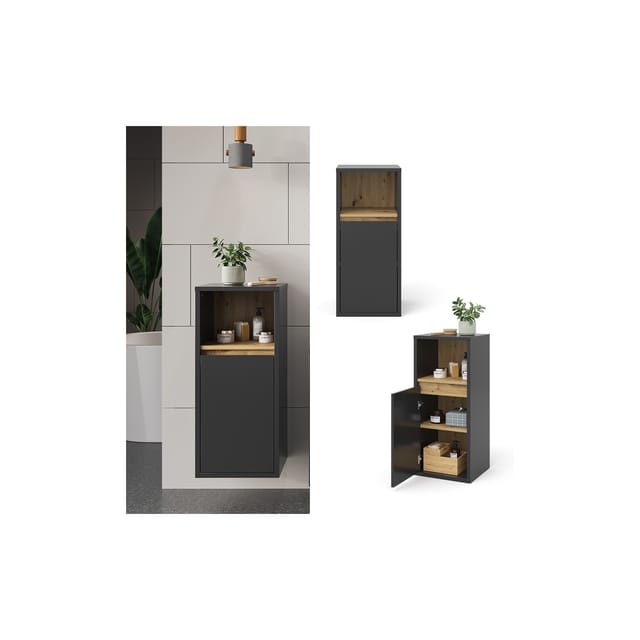 Vicco Midischrank Viola Anthrazit/Eiche 38 x 80 cm