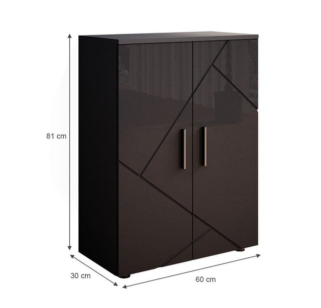 Vicco Midischrank Irma Anthrazit Hochglanz 60 x 81 cm