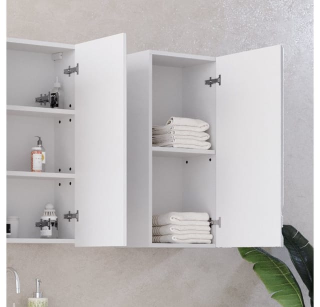 Vicco Badschrank Freddy Weiß Hochglanz 36 x 77 cm