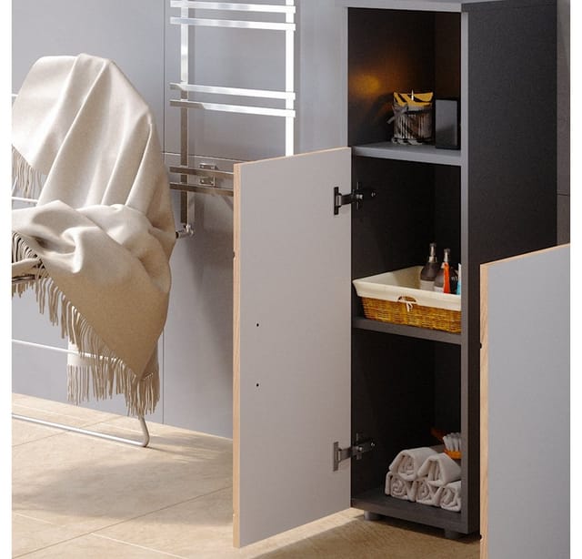 Vicco Midischrank Irma Anthrazit/Eiche 30 x 95 cm