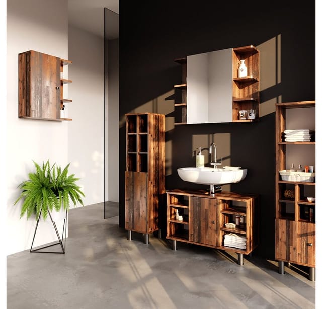 Vicco Badschrank Fynn Eiche Rustikal 47 x 59 cm