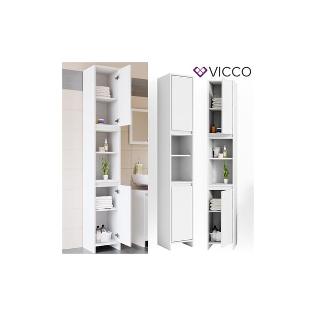 Vicco Badschrank Emma Weiß 30 x 190 cm