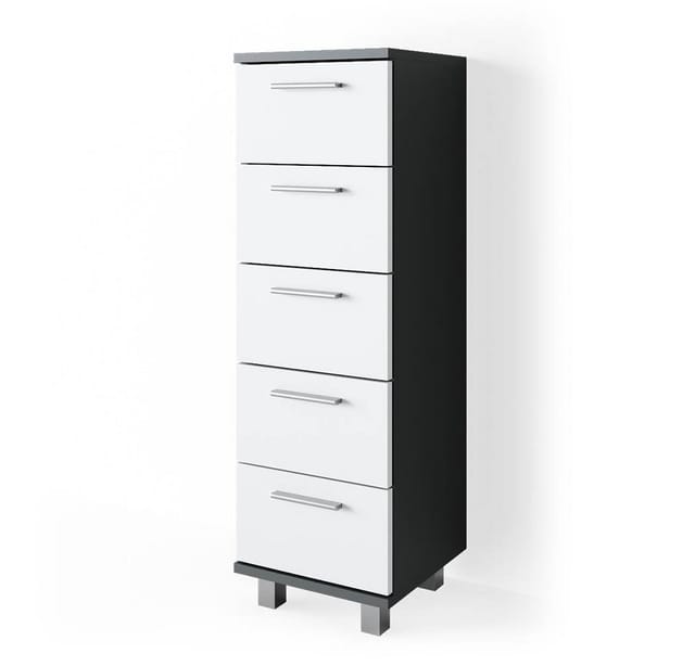 Vicco Badschrank Ilias Anthrazit/Weiß 30 x 95 cm