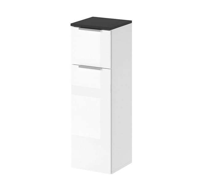 Vicco Midischrank Otis Weiß Hochglanz/Anthrazit 30 x 95 cm