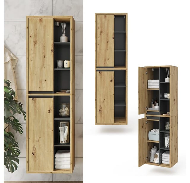 Vicco Badschrank Viola Artisan-Eiche 50 x 170 cm