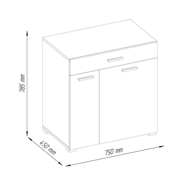 Vicco Badschrank Matteo Weiß 75 x 79 cm