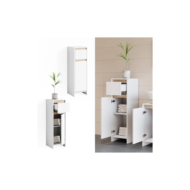 Vicco Midischrank Emma Weiß/Sonoma 30 x 95 cm