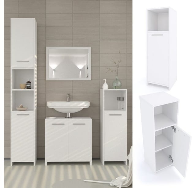Vicco Midischrank Kiko Weiß 30 x 95 cm