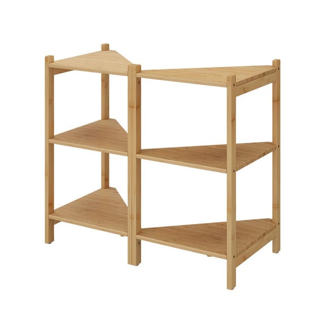 Vicco Waschbeckenunterschrank Zeno Bambus 68 x 61 cm 2er Set