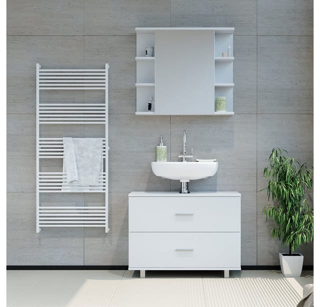 Vicco Waschbeckenunterschrank Ilias Weiß 80 x 61 cm