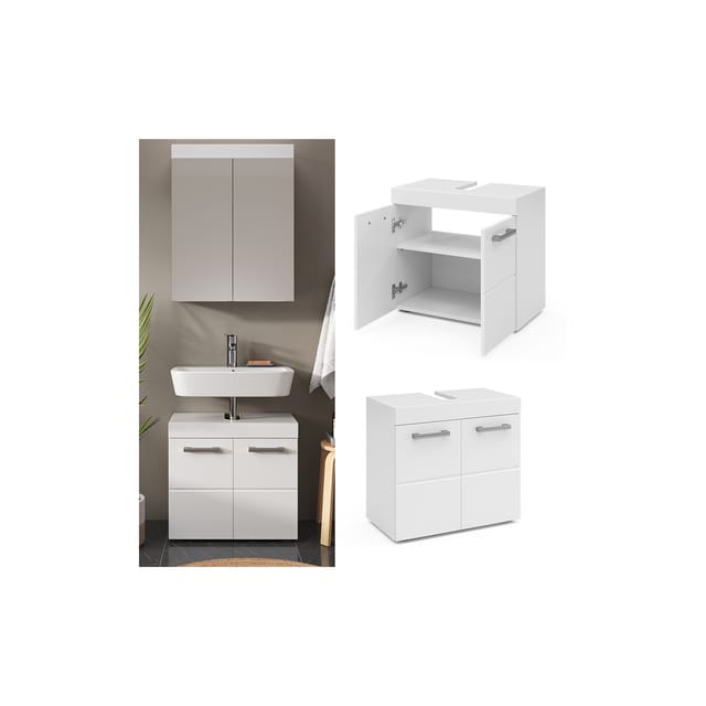 Vicco Waschbeckenunterschrank Luna Weiß 60 x 56 cm
