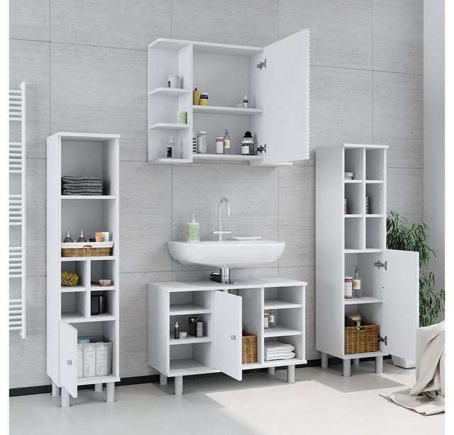 Vicco Waschbeckenunterschrank Fynn Weiß 80 x 54 cm