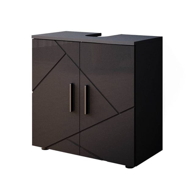 Vicco Waschbeckenunterschrank Irma Anthrazit Hochglanz 60 x 59 cm