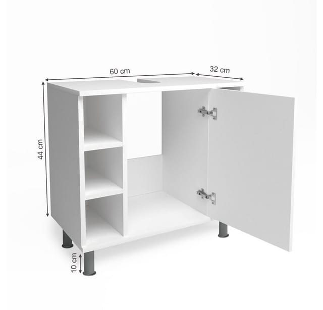 Vicco Waschbeckenunterschrank Fynn Weiß 60 x 54 cm