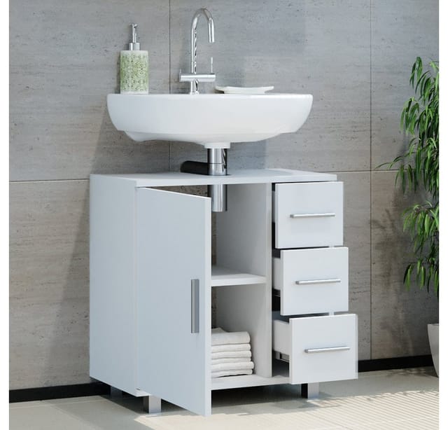 Vicco Waschbeckenunterschrank Ilias Weiß 60 x 61 cm