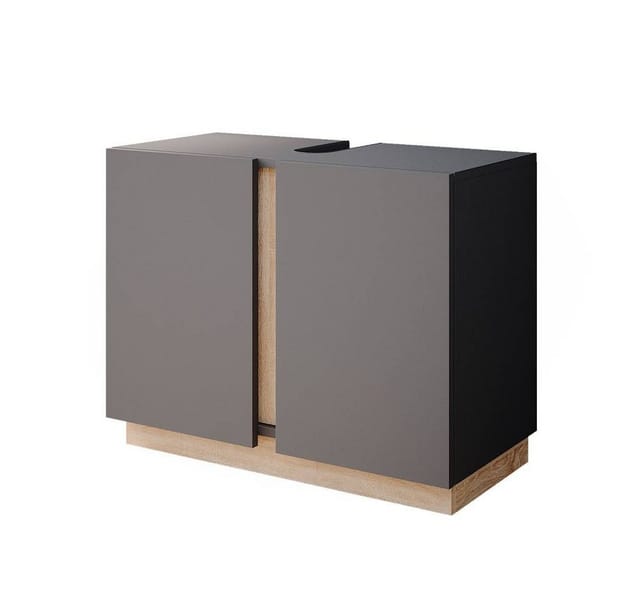 Vicco Waschbeckenunterschrank Gloria Anthrazit/Sonoma 71 x 56 cm mit 2 Türen
