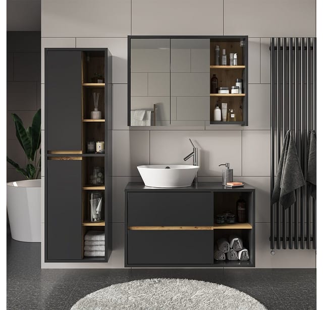 Vicco Waschbeckenunterschrank Viola Anthrazit 100 x 60 cm